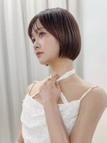 アイドットプラス オオサカ 心斎橋 難波(i.+OSAKA)&nbsp;前髪あり小顔つや髪顔まわり簡単スタイリング丸みレイヤーボブ