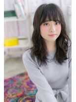 ミック ヘアアンドメイク アップ 駒込店(miq Hair&Make up)&nbsp;大人かわいいショコラベージュくせ毛風カーリーロング
