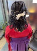 【結婚式・成人式・卒業式】和装×ハーフアップ×水引きアレンジ