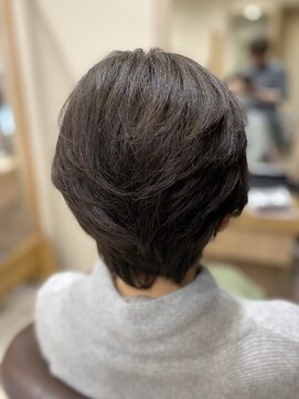 ヘアサロンアンドヘアメイクディー(hair salon hair make D) 仙台D　ボブルフ×ワンカール×ふんわりショートスタイリング
