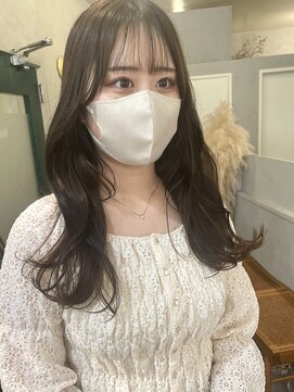 エニタイム(Anytime) 韓国風ロングレイヤー シースルーバング