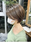 30代40代ハイライトマットアッシュショート【Ruufus恵比寿渋谷】