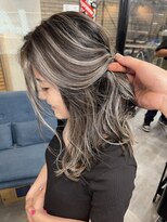 ラフ(LAFF) #バレイヤージュ#グレージュカラー#ボブウルフ#ココアベージュ