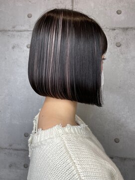 マックス フォー ヘアー(MAX FOR HAIR) 【デザインカット】綺麗なラインのボブ×高めインナーカラー◎