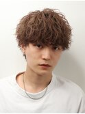 波巻きパーマメンズツイストスパイラルパーマツーブロック