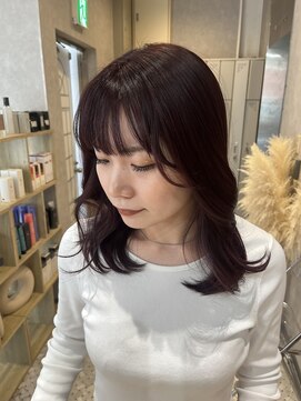 クラッチムク 博多口(CLUTCH muk.) ワインレッド / お顔周りニュアンスカット