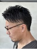 ツーブロックショート