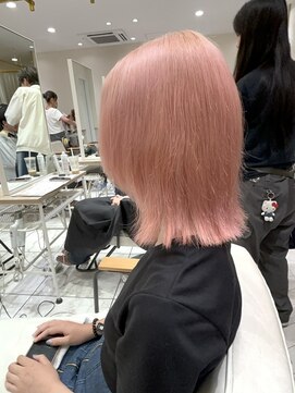 ゼスト フィーノ(ZEST fino) 縮毛矯正していてもブリーチが出来る! ベビーピンクカラー