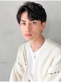 フェザーショートモテ髪アップバング無造作スペインカール