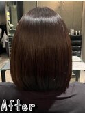 ウル艶縮毛矯正でしっとりまとまるボブ！(飯田)