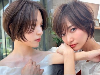 ロンドブルーム 天神大名店(Lond Bloom)の写真/[カット+髪質改善クイックTR￥4800～]ショートヘアは顔周りが大切！デザインカットで小顔効果◎[天神大名]