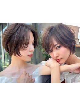 [カット+髪質改善クイックTR￥4800～]ショートヘアは顔周りが大切！デザインカットで小顔効果◎[天神大名]