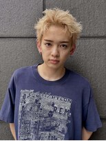 ヒュージ 表参道(huge)&nbsp;スパイキーショート/ブリーチ/メンズカット/ブロンドヘア