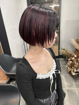 シャムオーツー 国分寺(CHAM:O2) 丸みボブ/アンブレラカラー/ヴァイオレットピンク