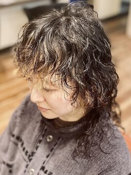 ミディアムパーマヘアレイヤーパーマコテ巻きパーマロングパーマ