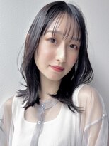 ケーツー エソラ池袋店(K-two)&nbsp;くびれミディアム×黒髪*レイヤーカット*ミディアムヘア*面長