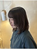 ミディアム/ボブ/艶カラー/レイヤー/顔周りカット/ダブルカラー