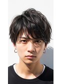 越谷/波巻きスパイラル/フェザーカット/メッシュパーマ/メンズ