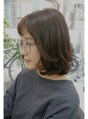 ミルキーグレージュ×ミディアム