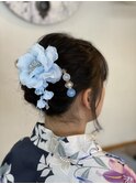 夏の浴衣ヘアメ