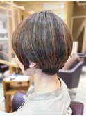丸みショートボブ