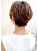 20代30代40代大人可愛いひし形ショートボブ　小顔ショート