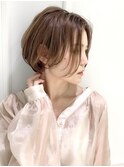 大人可愛いボブショート/前下がり