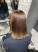 大人可愛い小顔前下がりワンサイドショートボブカット20代30代