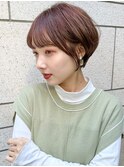 【銀座◇成田】くびれショート小顔丸みオリーブベージュ