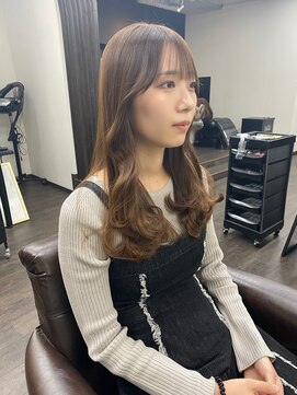ヘアーサロン アウラ(hair salon aura) 【aura】顔まわりレイヤー/グレージュ/韓国ヘア