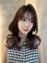 髪質改善縮毛矯正レイヤーカット顔周り前髪韓国ミニウルフ/銀座