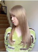 ハイトーンミルクティーグレージュ明るめアッシュベージュ2030代