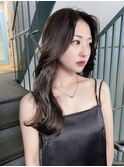 【福岡美容室/小山田】センター分け/レイヤーカット流れる顔周り