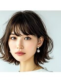 【monde】外ハネボブ×暗髪カラー×美髪