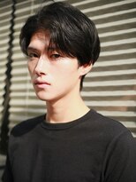 MEN’S HAIR/ブルーブラック/フェザーパーマ/表参道