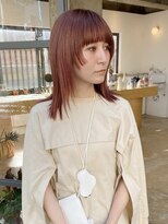 ユー(yew)&nbsp;ピンクオレンジのマッシュウルフ