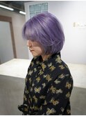 ラベンダー×レイヤーボブ