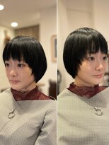 ヘアーサロンテン モトアザブ(hair salon Ten motoazabu)&nbsp;黒髪カタログ/クラゲヘアー/オリーブグレー/麻布十番