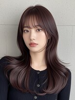 レイヤーカット H 大阪梅田 女性専用サロン 韓国レイヤーカット シースルーマッシュウルフカットアンブレラカラーショートボブ