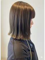 ミリミリ(milimili)&nbsp;ぱつんとボブ　オリーブブラウン