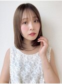 大人ボブレイヤー/ココアベージュ/小顔ヘア/髪質改善p川口