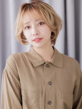 カバーヘア ブリス 戸田公園西口店(COVER HAIR bliss) ハイトーンカラー金髪ブロンド抜け感ショートZ戸田公園20代30代