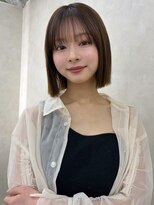 サンドレオ 新宿店(sand Leo) レイヤーカット/レイヤーボブ/ミルクティーベージュ顔周りカット
