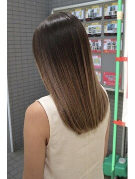 アッシュ 川崎店(Ash) バレイヤージュ　グレージュ　ブリーチあり