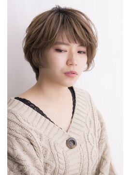 ハナブサ 藤江店(HANABUSA) 大人かわいいグレージュ小顔ナチュラルショートボブ