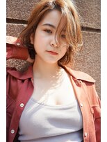 大人可愛い20代30代40代小顔ワンサイドショートボブ丸み前下がり