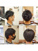 【AMAZING HAIR千歳店/風間】ツーブロック×ピンツイスト