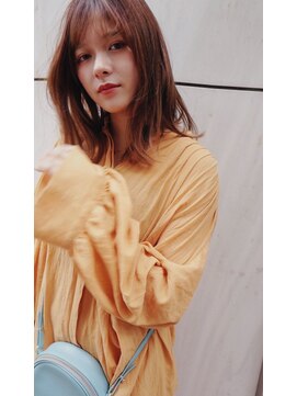 ラル 立川(lar) ブラウニーアッシュ_耳かけウェーブパーマフォギーベージュ