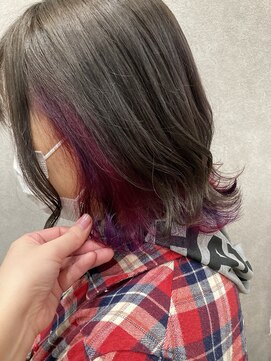 シロトータルデザイン(shiro total design) 暗髪カラー×インナーカラー