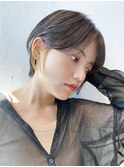 ナチュラルショートボブ_外ハネボブセクションカラー_48806